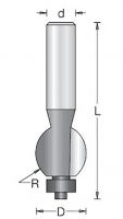 Фреза фаска полдиаметра большой радиус R12 D22,2x19,1 L78 подшипник, хвостовик 12 DIMAR 1623049